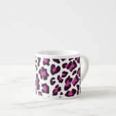 Tasse Expresso Empreinte de léopard violet (Devant droit)