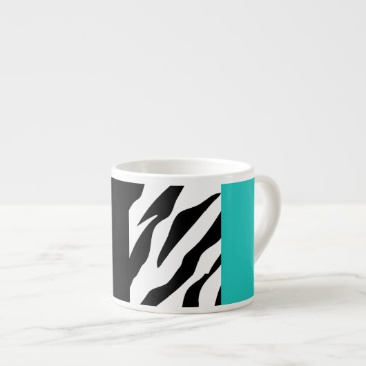 Tasse Expresso Empreinte de léopard, Zebra Print, Poster de anima (Devant droit)