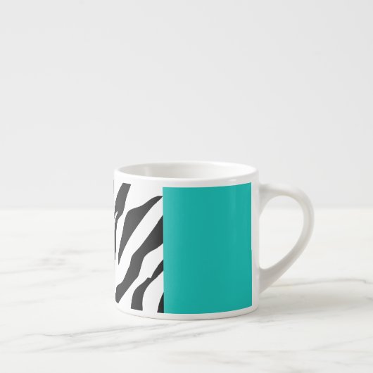 Tasse Expresso Empreinte de léopard, Zebra Print, Poster de anima (Droite)