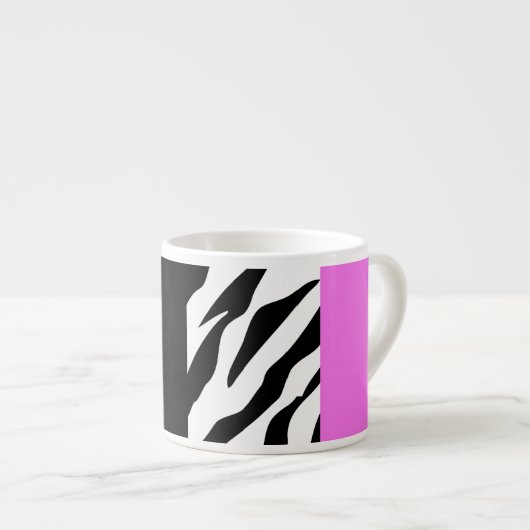 Tasse Expresso Empreinte de léopard, Zebra Print, Poster de anima (Devant droit)