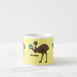 Tasse Expresso Emu avec dessin animé d'oeufs