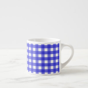 Tasse Expresso En vichy bleu royal
