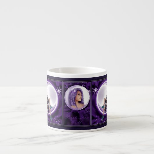 Tasse Expresso Enfant de lune violette (Devant)