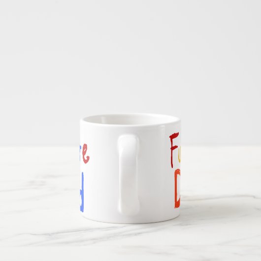 Tasse Expresso Enfant Texte Futur Papa T-shirts et cadeaux (Dos)