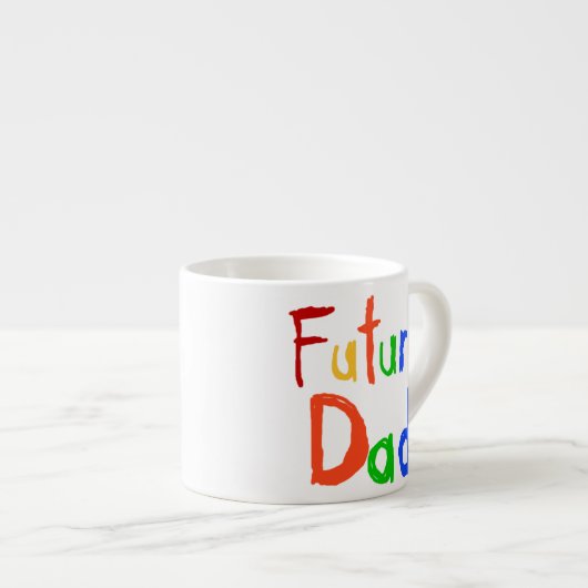 Tasse Expresso Enfant Texte Futur Papa T-shirts et cadeaux (Devant droit)
