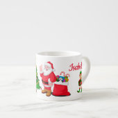 Tasse Expresso Enfant's Christmas Cup Ajouter Nom Père Noël et Ar (Devant droit)