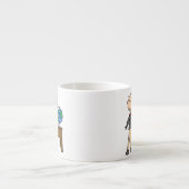 Tasse Expresso Enseignant avec globe (Devant)