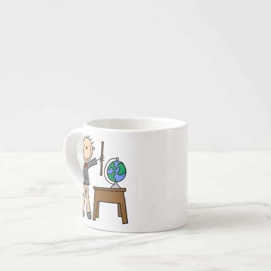 Tasse Expresso Enseignant avec globe (Devant gauche)