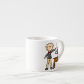 Tasse Expresso Enseignant avec globe (Devant droit)