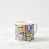 Tasse Expresso Ensemble d'illustrations Vintages de la chimie (Devant droit)