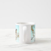 Tasse Expresso Épervier sur une branche d'hiver (Dos)