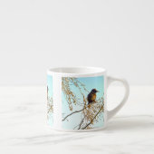 Tasse Expresso Épervier sur une branche d'hiver (Droite)
