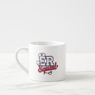 Tasse Expresso Équipe des urgences, salle d'urgence, chemise d'in