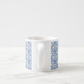 Tasse Expresso Espresso Mug-Blue Damask (Dos)