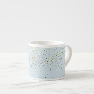 Tasse Expresso Espresso Mug-Petite Golden Stars-Blue