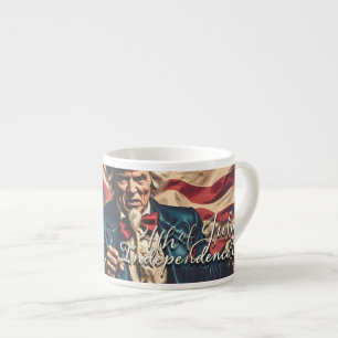Tasse Expresso Esprit de liberté en rouge, blanc et bleu