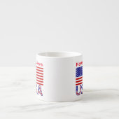Tasse Expresso Etats-Unis Amérique Drapeau Rouge Personnalisation (Devant)