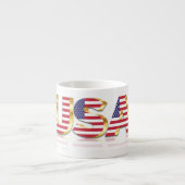 Tasse Expresso États-Unis Drapeau Espresso Cup États-Unis d'Améri (Devant)