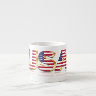 Tasse Expresso États-Unis Drapeau Espresso Cup États-Unis d'Améri