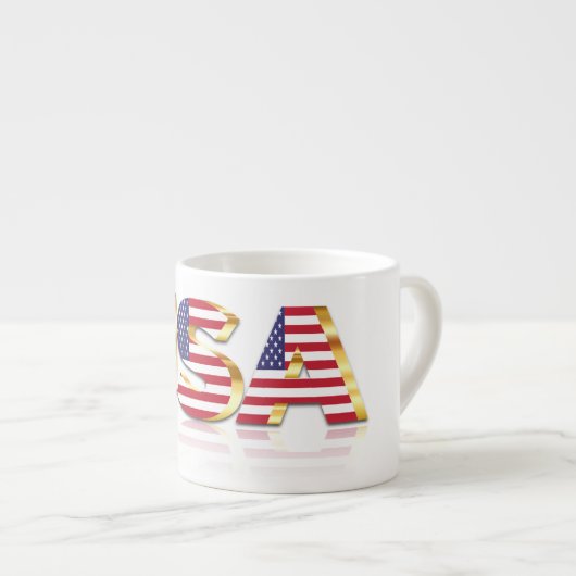 Tasse Expresso États-Unis Drapeau Espresso Cup États-Unis d'Améri (Devant droit)