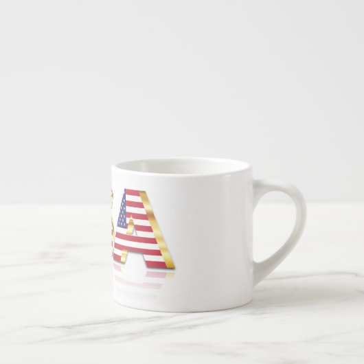 Tasse Expresso États-Unis Drapeau Espresso Cup États-Unis d'Améri (Droite)