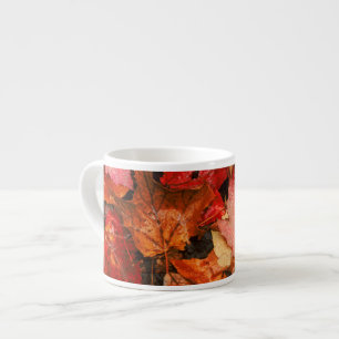 Tasse Expresso États-Unis, Maine. Feuilles d'érable en automne
