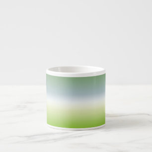 Tasse Expresso Été Frais Dégradé Cool Bleu Vert Ombre