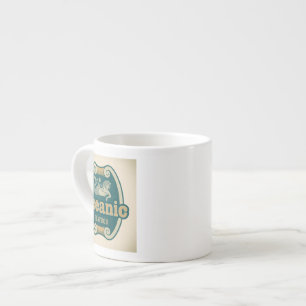 Tasse Expresso étiquette Rétro-dénommé de fruits de mer de si