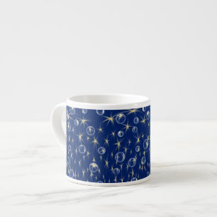 Tasse Expresso Étoiles et bulles en chute