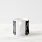 Tasse Expresso Éventail Violet Élégant (Dos)