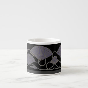 Tasse Expresso Éventail Violet Élégant