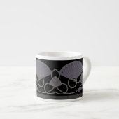 Tasse Expresso Éventail Violet Élégant (Devant droit)
