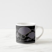 Tasse Expresso Éventail Violet Élégant (Droite)