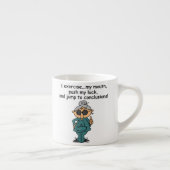 Tasse Expresso Exercice, Push, Jump Humour (Droite)