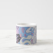 Tasse Expresso "Explosion dans l'espace" Art Abstrait (Devant)