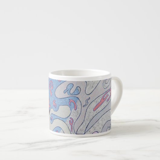 Tasse Expresso "Explosion dans l'espace" Art Abstrait (Devant droit)