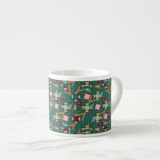 Tasse Expresso Explosion de graffiti Motif géométrique moderne (Devant droit)