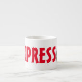 Tasse Expresso EXPRESSO Texte rouge Minimaliste (Devant)