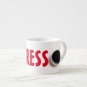 Tasse Expresso EXPRESSO Texte rouge Minimaliste (Devant droit)
