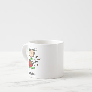 Tasse Expresso Fabricant de bonhommes allumettes mélangeant de la