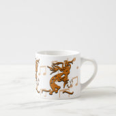 Tasse Expresso Face Droite Musicien Kokopelli Avec Notes Musicale (Droite)
