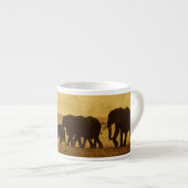 Tasse Expresso Famille d'éléphant (Devant droit)