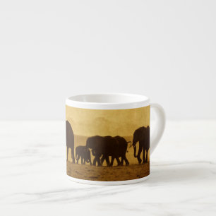 Tasse Expresso Famille d'éléphant