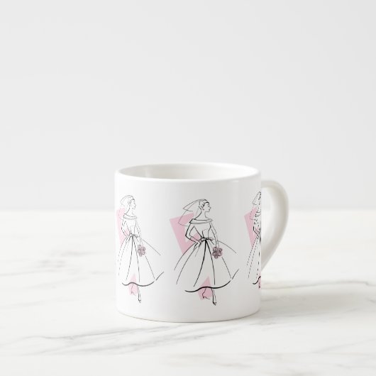 Tasse Expresso Fashion Bride rose muscade espresso (Devant droit)