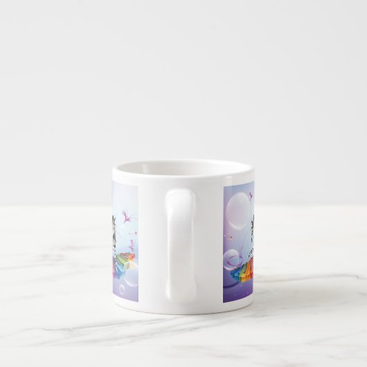 Tasse Expresso Féerie de clavier musical (Dos)