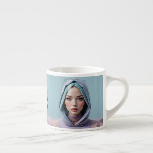 Tasse Expresso Femme d'art de sable faciale (Droite)