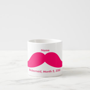 Tasse Expresso Femme de chambre Mustache rose Espresso Mustache