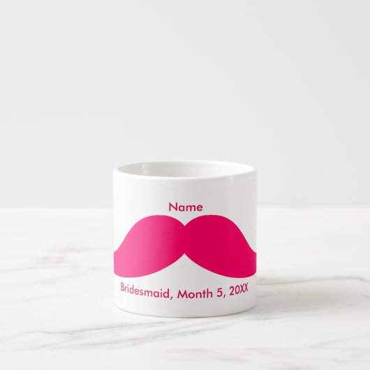 Tasse Expresso Femme de chambre Mustache rose Espresso Mustache (Devant)