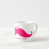 Tasse Expresso Femme de chambre Mustache rose Espresso Mustache (Devant droit)