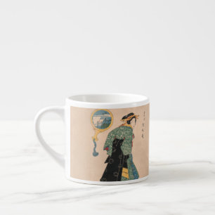 Tasse Expresso Femme de kimono japonais antique Ukiyo-e gravure s